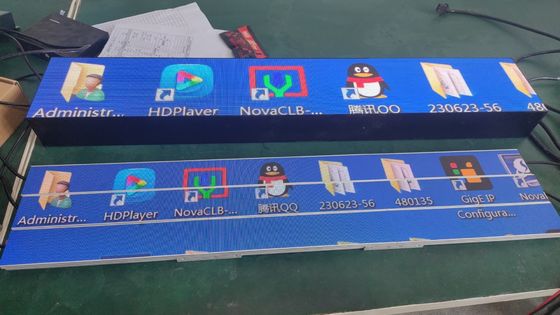 300*60mm P1.25 LED Dükkan raf ekranı COB GOB Alüminyum ince WiFi LED ekranı